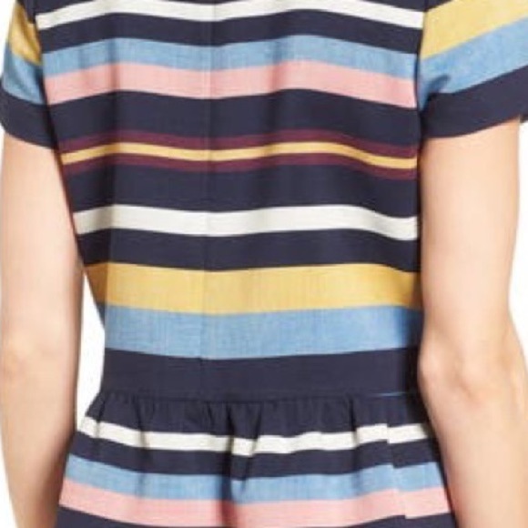 Halogen Multi-Colored Striped Peplum Top, Size M - Picture 10 of 11